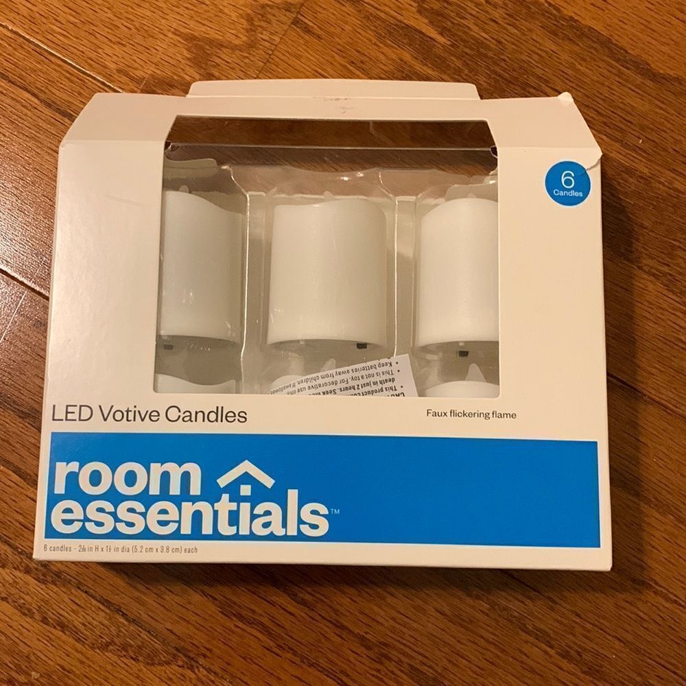 Room Essentials six pack votive faux flickering flame candles